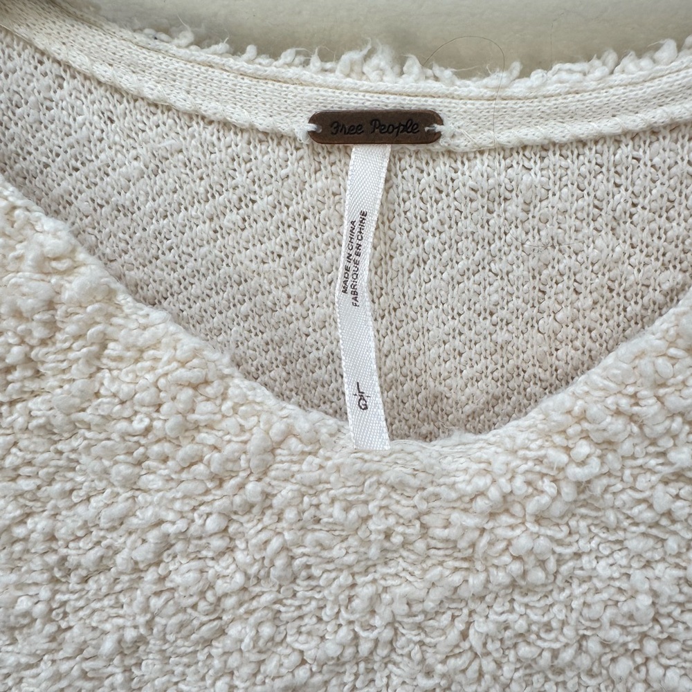 Free People Cream Textured Knit Sweater - Picture 2 of 5
